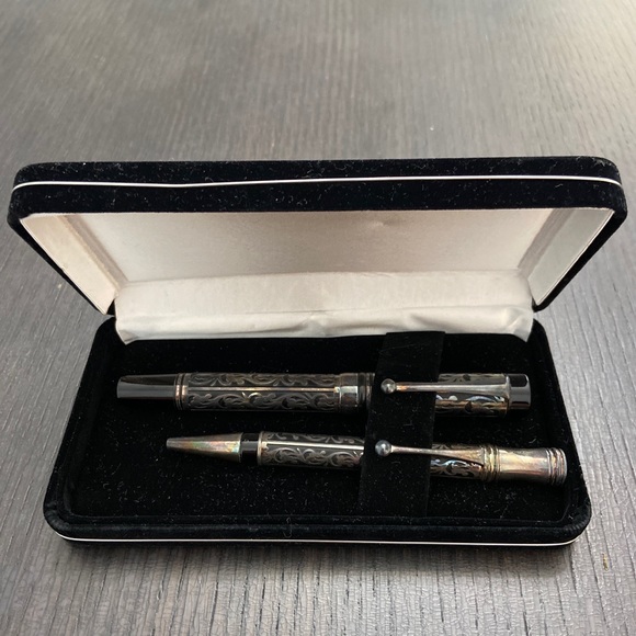 Vintage Laban Silver Fountain Pen Set - Picture 5 of 6
